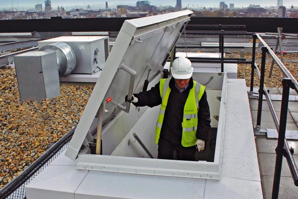 Service stairs roof access hatch from Bilco UK