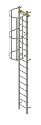 Type BL Fixed Vertical Ladder with Safety CageProduct Image